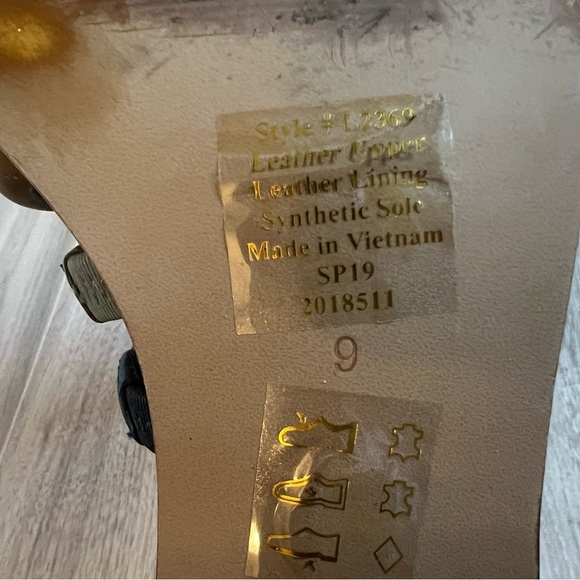 Madewell The Addie High Heel Leather Strappy Mule Blue Horizon Multi Size 9 - Picture 3 of 11